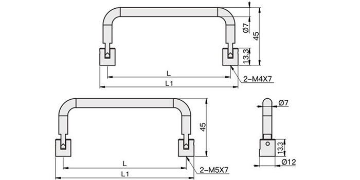 509S-D7-H40/H45系列 折疊拉手