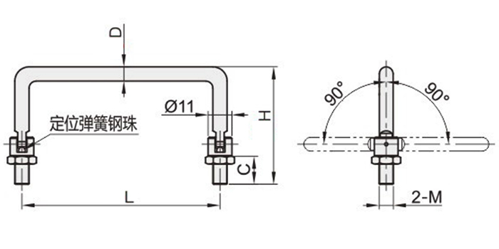 XYAL21/22 折疊拉手 
