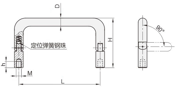 XYAL51/56 折疊拉手